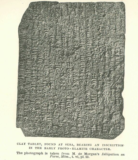 230.jpg Clay Tablet, Found at Susa, Bearing An
Inscription in the Early Proto-elamite Character. 
