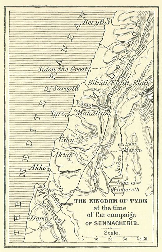 018.jpg Map of Kingdom Of Tyre, the Campaign Of Sennacherib 