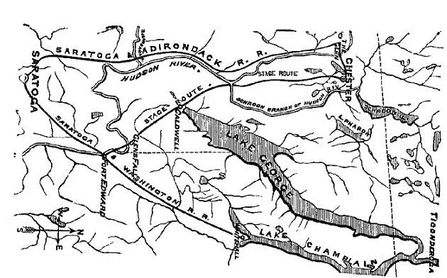 ROUTES TO LAKE GEORGE.