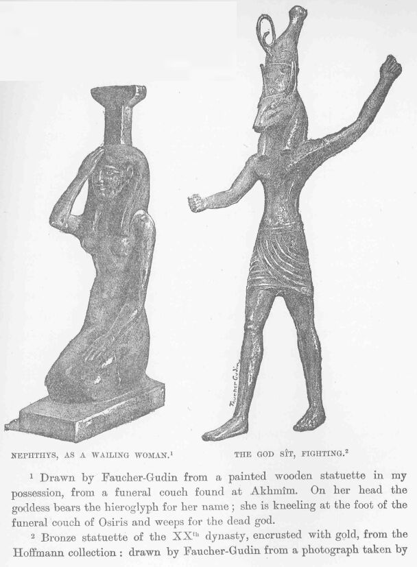 189.jpg Nephthys, As a Wailing Woman. 1 and the God St,
Fighting. 2 
