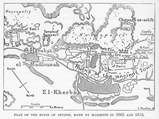 332.jpg Plan of the Ruins Of Abydos, Made by Mariette In
1865 and 1875. 
