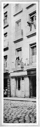 WHERE BORROW LIVED IN MADRID

The house of Maria Diaz in the Calle del Santiago. Borrow occupied the
third floor front. A laundry is now in possession.