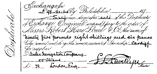 A bill of exchange (private).