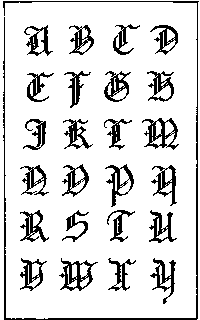 175. GERMAN GOTHIC CAPITALS. FROM MANUSCRIPTS