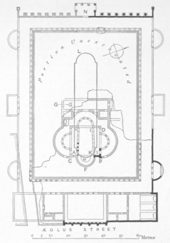 Fig. 5. Plan of the Stoa of Hadrian, at Athens.