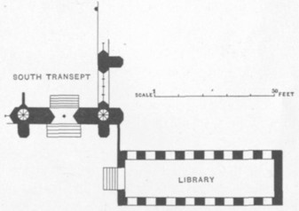 Fig. 43. Plan of the Library at Lichfield Cathedral. From History and Antiquities of Staffordshire, by Stebbing Shaw, fol. Lond. 1798, Vol. 11. p. 244.