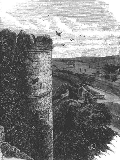 LOOKING FROM CARISBROOKE CASTLE.