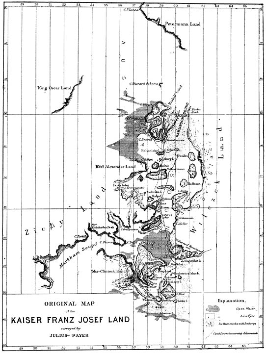 Original Map of the Kaiser Franz Josef Land