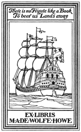 Book-plate of M. A. de Wolfe Howe